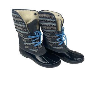 Khombu Jenna waterproof winter snow duck boots womens Sz 11M NIB Nordic Grey